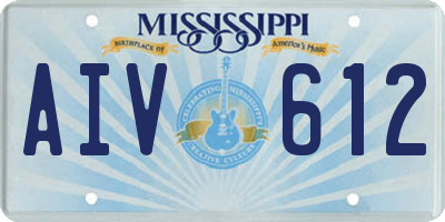 MS license plate AIV612