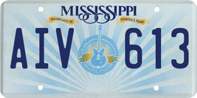 MS license plate AIV613