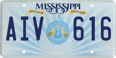 MS license plate AIV616