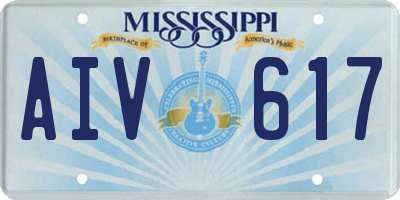 MS license plate AIV617
