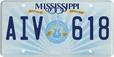 MS license plate AIV618
