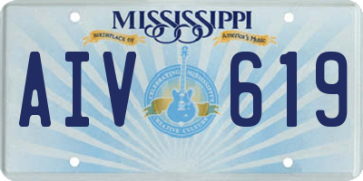MS license plate AIV619