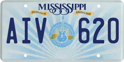 MS license plate AIV620