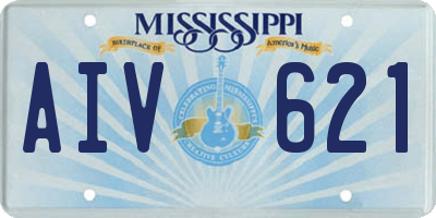 MS license plate AIV621