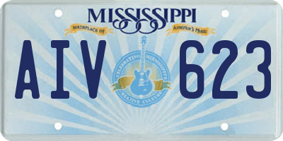MS license plate AIV623
