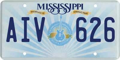 MS license plate AIV626
