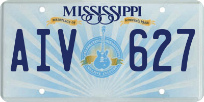 MS license plate AIV627