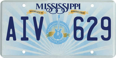 MS license plate AIV629