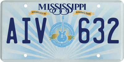MS license plate AIV632