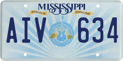 MS license plate AIV634