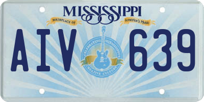 MS license plate AIV639