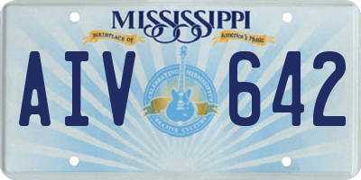 MS license plate AIV642