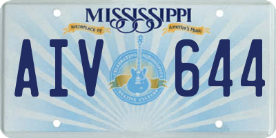 MS license plate AIV644