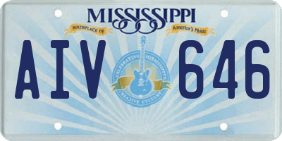 MS license plate AIV646