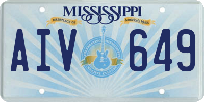 MS license plate AIV649