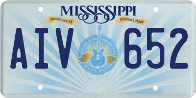 MS license plate AIV652