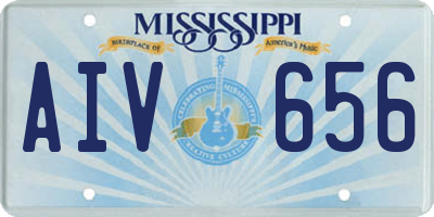 MS license plate AIV656