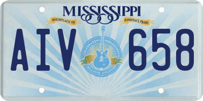 MS license plate AIV658