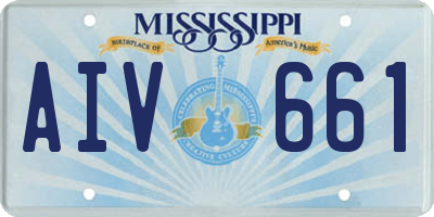 MS license plate AIV661