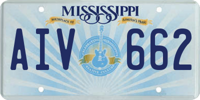 MS license plate AIV662
