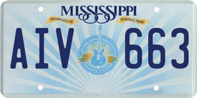 MS license plate AIV663