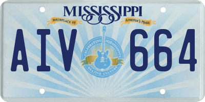 MS license plate AIV664