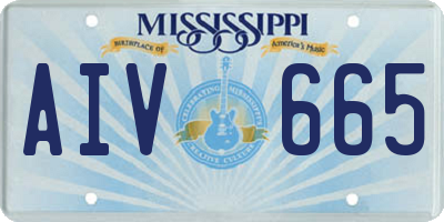 MS license plate AIV665