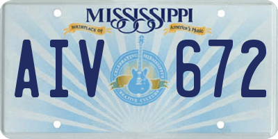 MS license plate AIV672