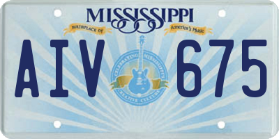 MS license plate AIV675
