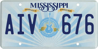MS license plate AIV676