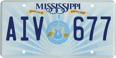 MS license plate AIV677