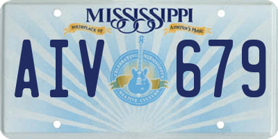 MS license plate AIV679