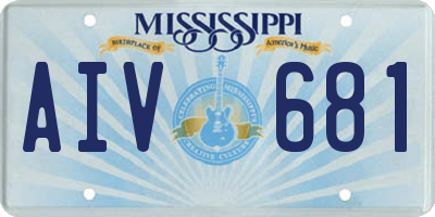 MS license plate AIV681