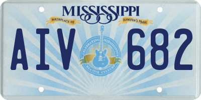 MS license plate AIV682