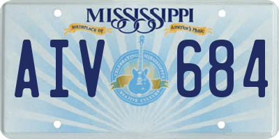 MS license plate AIV684
