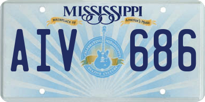 MS license plate AIV686
