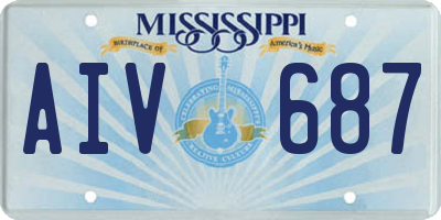 MS license plate AIV687