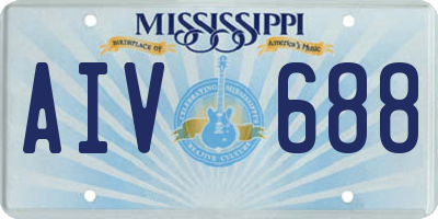 MS license plate AIV688