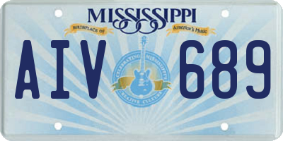 MS license plate AIV689