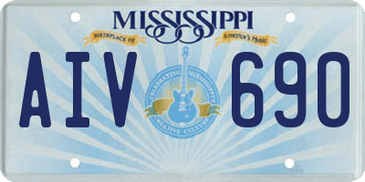 MS license plate AIV690