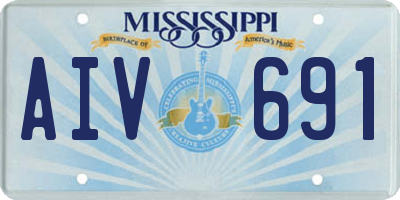 MS license plate AIV691