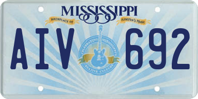 MS license plate AIV692