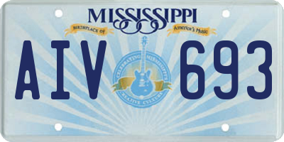 MS license plate AIV693