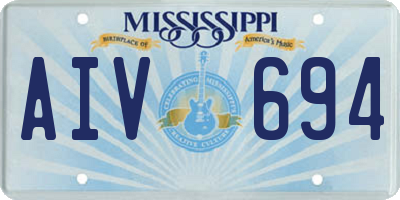 MS license plate AIV694