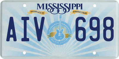 MS license plate AIV698