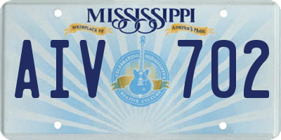 MS license plate AIV702