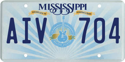 MS license plate AIV704