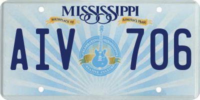 MS license plate AIV706