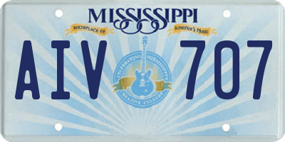 MS license plate AIV707