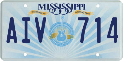 MS license plate AIV714